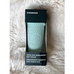 Starbucks Mint Matte Studded Keychain✨